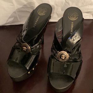 COPY - Versace Black Studded Platform Sandals